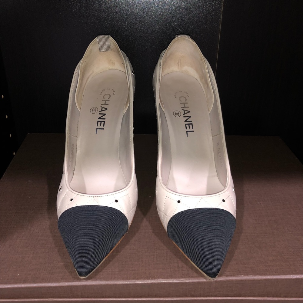 Chanel Two Tone Leather Shoes